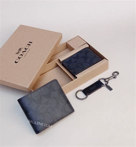 original coach wallet box|coach wallet set men.